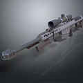 Long Range Sniper Weapon With Precision Scope Long Barrel And Tactical Military Design 3d model