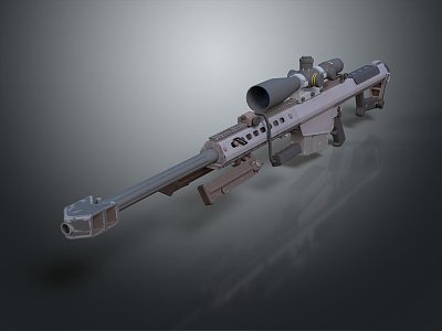 Barrett Sniper Gun 3d model