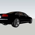 Elegant Black Luxury Sedan With Sleek Exterior And Large Alloy Wheels