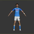 Professional Football Sports Equipment With Blue Jersey White Shorts Socks And Cleats