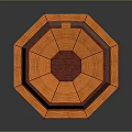 Octagonal Wooden Equipment Structure With Corrugated Panels Platform And Green Core