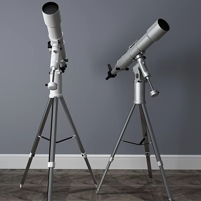 modern telescope astronomical telescope 3d model