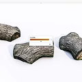 Natural Stone And Wood Pieces With Rustic Texture For Decorative Use