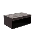 Modern Bedside Table With Marble Top And Open Shelf Storage Design 3d model