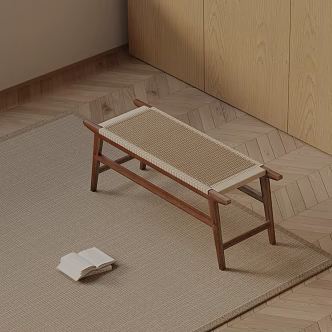Modern shoe changing stool 3d model
