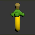 Yellow Green Decorative Clothing Accessory Ring With Leaf And Stem Design