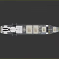 Red Hull Yacht Model With Multi Decks And Masts 3d model