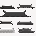 New Chinese Eaves Tile Eaves Combination 3d model