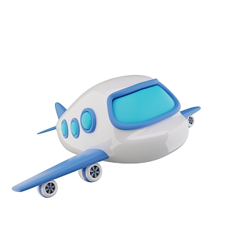 Modern Aircraft Airliner Cartoon Aircraft 3d model