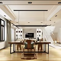 Modern Living and Dining Area Interior Design With Sofa Coffee Table And Wooden Flooring