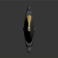 3D Rendered Mythical Sword With Ornate Golden Blade And Purple Red Hilt Accents