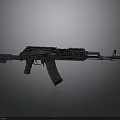 Modern Military Assault Rifle With Black Tactical Rail And Grip Design