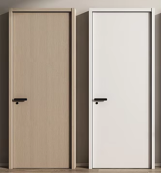 Simple flat bedroom door 3d model