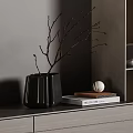 Stylish Entryway Hallway Design Featuring Wooden Console Table Black Vase Round Stool And Wall Spotlights