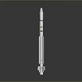 White Streamlined Missile With Red Tail Nozzle And Military Weapon Design