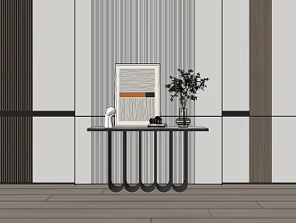 Modern End View Table Entrance Cabinet Side Cabinet 3d model