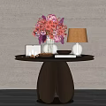 CCD Hotel End View Table Ornaments Floriculture Combination Green Plant Table Lamp Table Screen 3d model