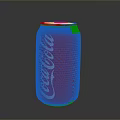 Red Coca Cola Beverage Can With Metallic Finish And Reflective Surface