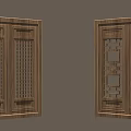 Traditional Chinese Wooden Windows With Intricate Carved Lattice And Geometric Patterns