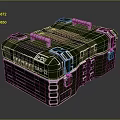Military Green Equipment Container With Red Details SAS 27 Label And Metal Grille Structure