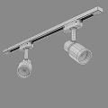 Modern White Track Mounted Spotlights And Downlights With Adjustable LED Interior Lighting