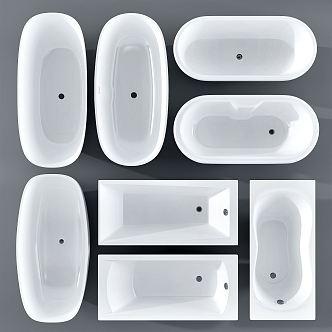 Modern bathtub built-in bathtub combination 3d model