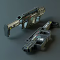 Modern Tactical Firearm DWT Brand Mechanical Design Black Body Grip And Sight Components