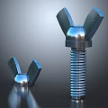 Metal Hardware Tools Featuring Large And Small Butterfly Head Threaded Bolts