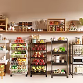 Storage rack for fruits and vegetables 3d model
