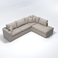Modern Comfortable Sectional Sofa with Spacious Corner Design and Plush Cushions 3d model
