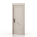 Modern Interior Door Solid Wood Door 3d model