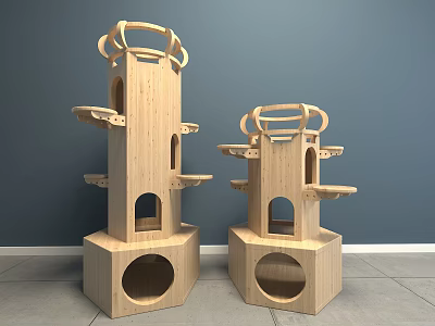 Modern Cat Climbing Rack Pet Supplies 3d model Modern Cat Climbing Rack Pet Supplies 3d model