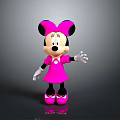 Minnie Mouse Doll With Pink Dress Black Ears Pink Bow White Gloves And Pink Shoes