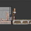 Industrial Curved Conveyor Belt System With Metal Frame Control Panel And Mechanical Parts