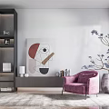 Modern single sofa home 3d model