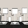 Modern squatting pan 3d model