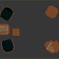Wooden Chessboard Furniture Set With Tables And Chairs For Home Decor