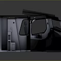 Spacecraft Cockpit Interior Design With Astronaut Seats Control Panels And Instrument Panels