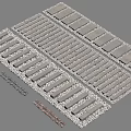 Modern Green Slab Path Stone Path Slab Ting Step 3d model