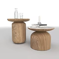 Modern tea table round table 3d model