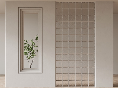 Partition glass brick partition 3d model