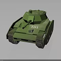 Green Military Tank with Number 101 and Track Design for Military Vehicle