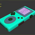 Light Green Handheld Game Console With Portable Design Screen And Control Buttons