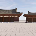 Modern Chinese Temple Architecture Ancient Architecture Temple Architecture Ancient Architecture 3d model