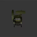 Military Green Heavy Duty Truck Equipped With Radar Antenna And Communication Gear