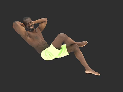 Man on the Beach 3d model