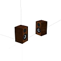 Pair Of Wooden Square Speakers With Classic Design For Home Audio