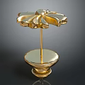 Golden Decorative Flower Shaped Hat Coat Stand Top Base Piece