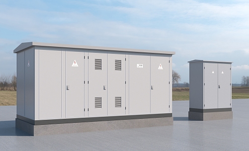 Box-to-box photovoltaic box-to-box electrical equipment power station equipment power distribution cabinet power box container power station primary cabin 3d model