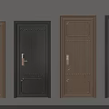 Swing Doors With Various Designs And Different Colors For Home Decoration 3d model